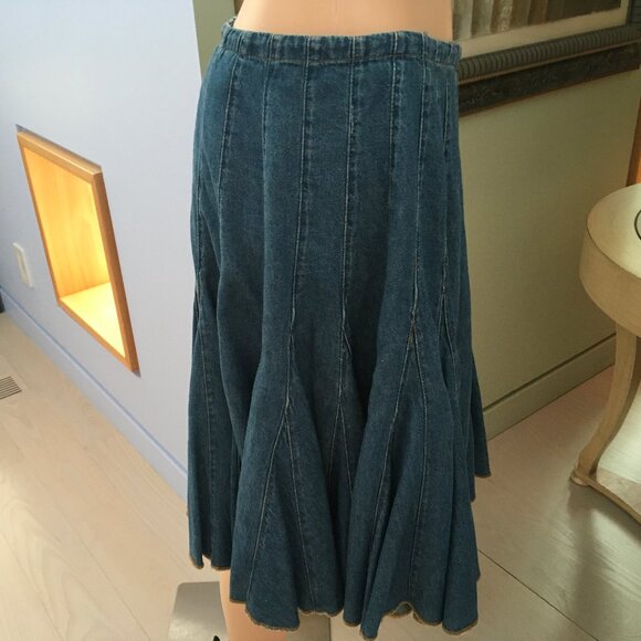 Short Gored Denim Skirt by For Joseph Size S - Picture 5 of 8